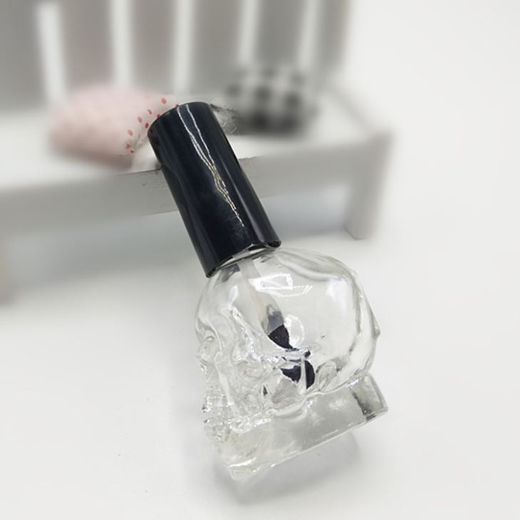 Skull Shape Glass Nail Polish Bottle